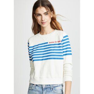 Mother Women's Blue Boire la tasse The Square Pullover Sweatshirt Size S